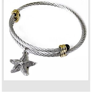 Bracelet Starfish Bangle Silver Gold Crystal Twisted Adjustable Charm Wrap Women
